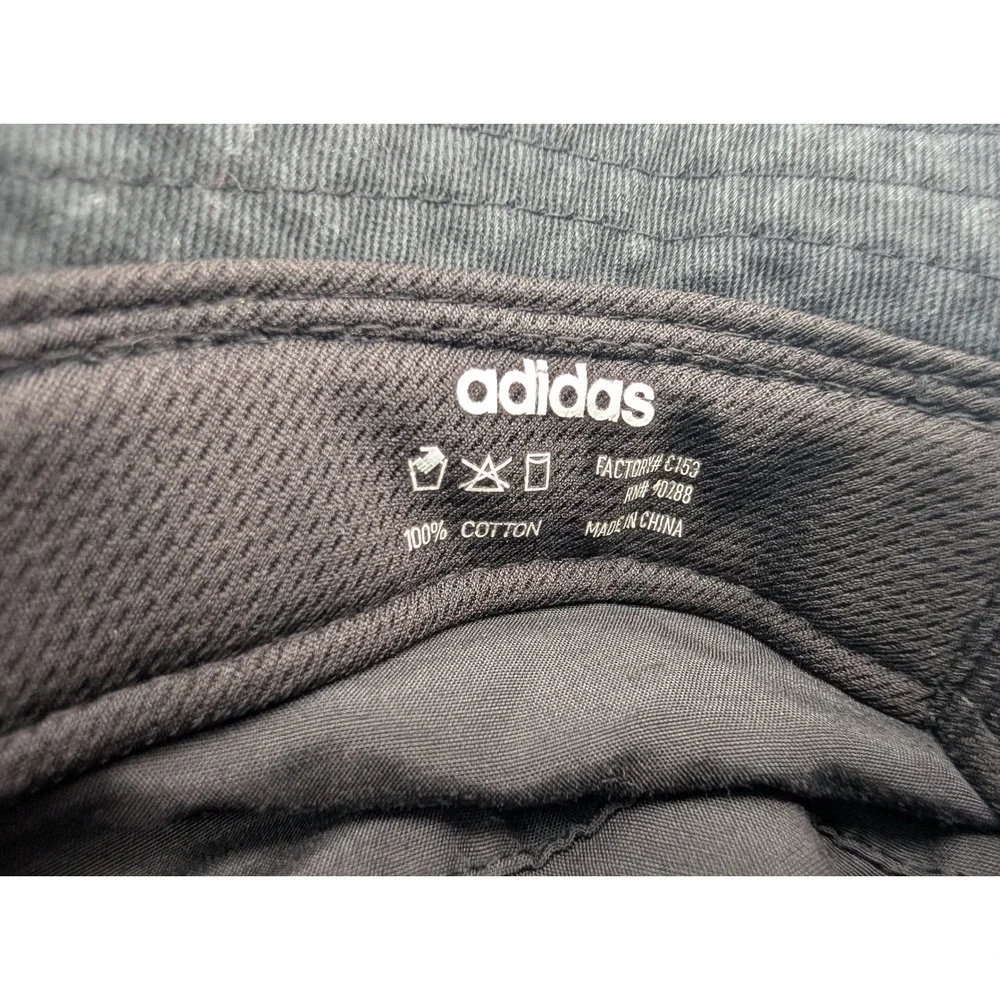 Adidas Aeroready Washed Black Cotton Twill Bucket Hat Embroidered Logo Men Women